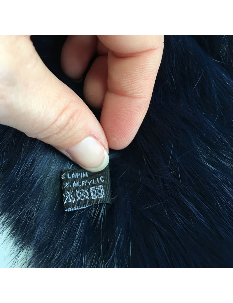 Echarpe SANS MARQUE lapin bleu marine tricoté