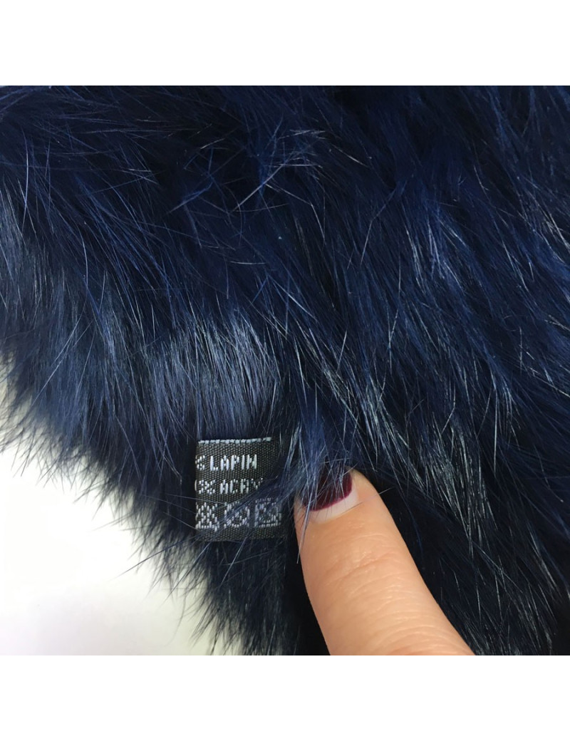 Echarpe SANS MARQUE lapin bleu marine tricoté