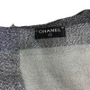 CHANEL shawl in ivory and anthracite silk