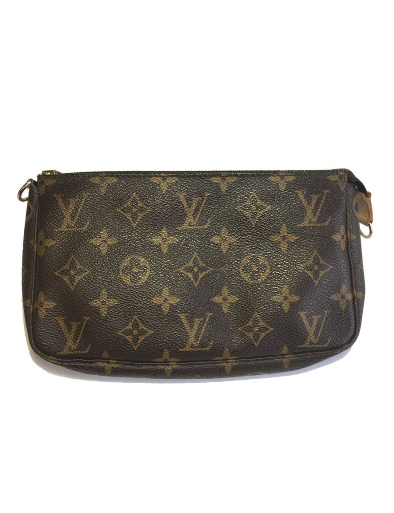 Pochette LOUIS VUITTON en toile monogram marron