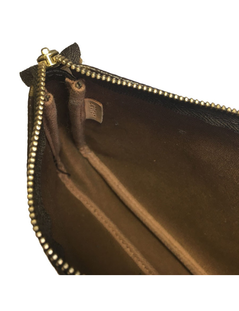 Pochette LOUIS VUITTON en toile monogram marron