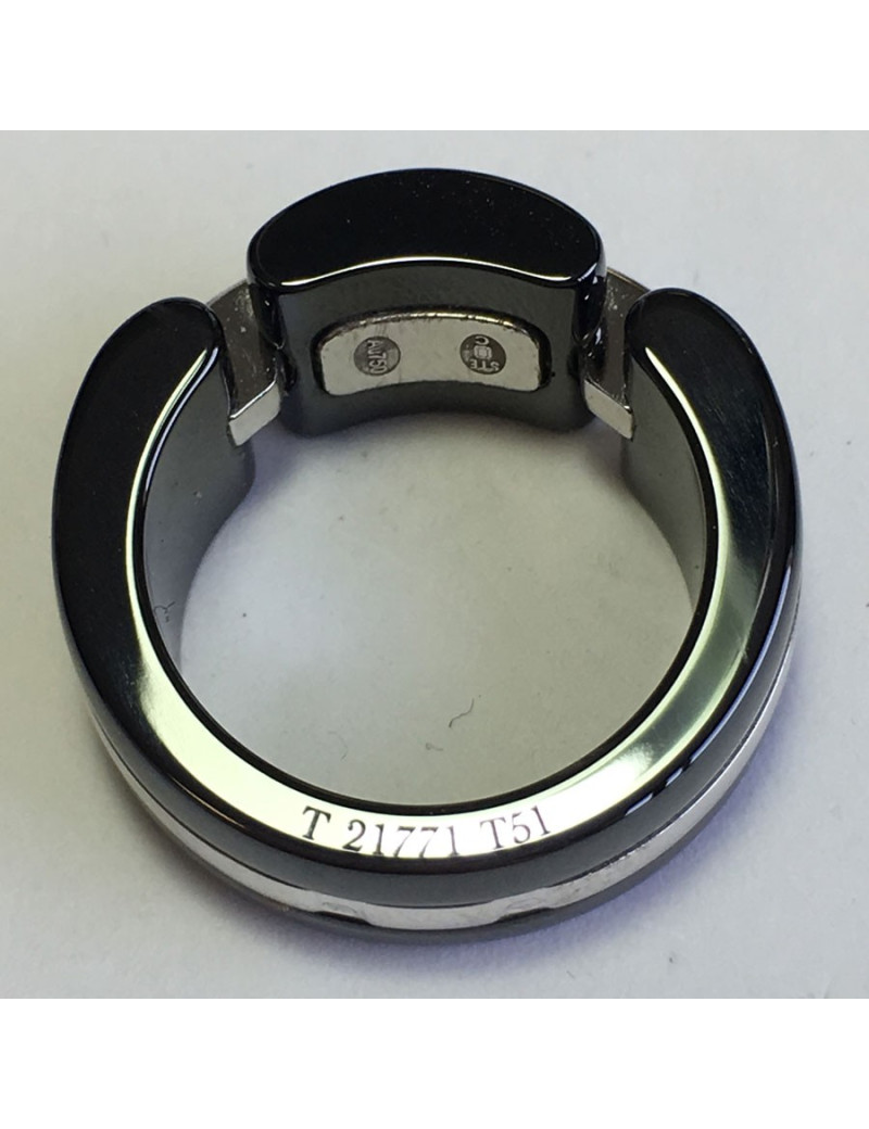 Bague Ultra CHANEL T51 en céramique noir et diamants