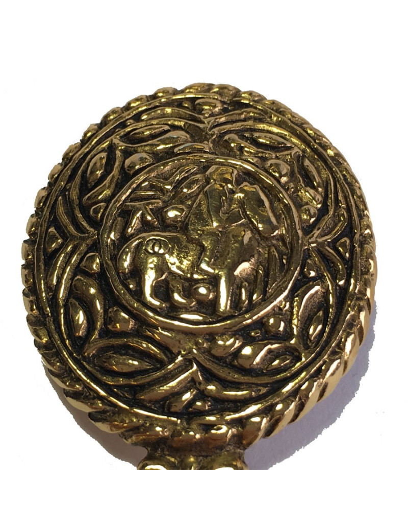 Broche CHANEL Vintage en métal doré