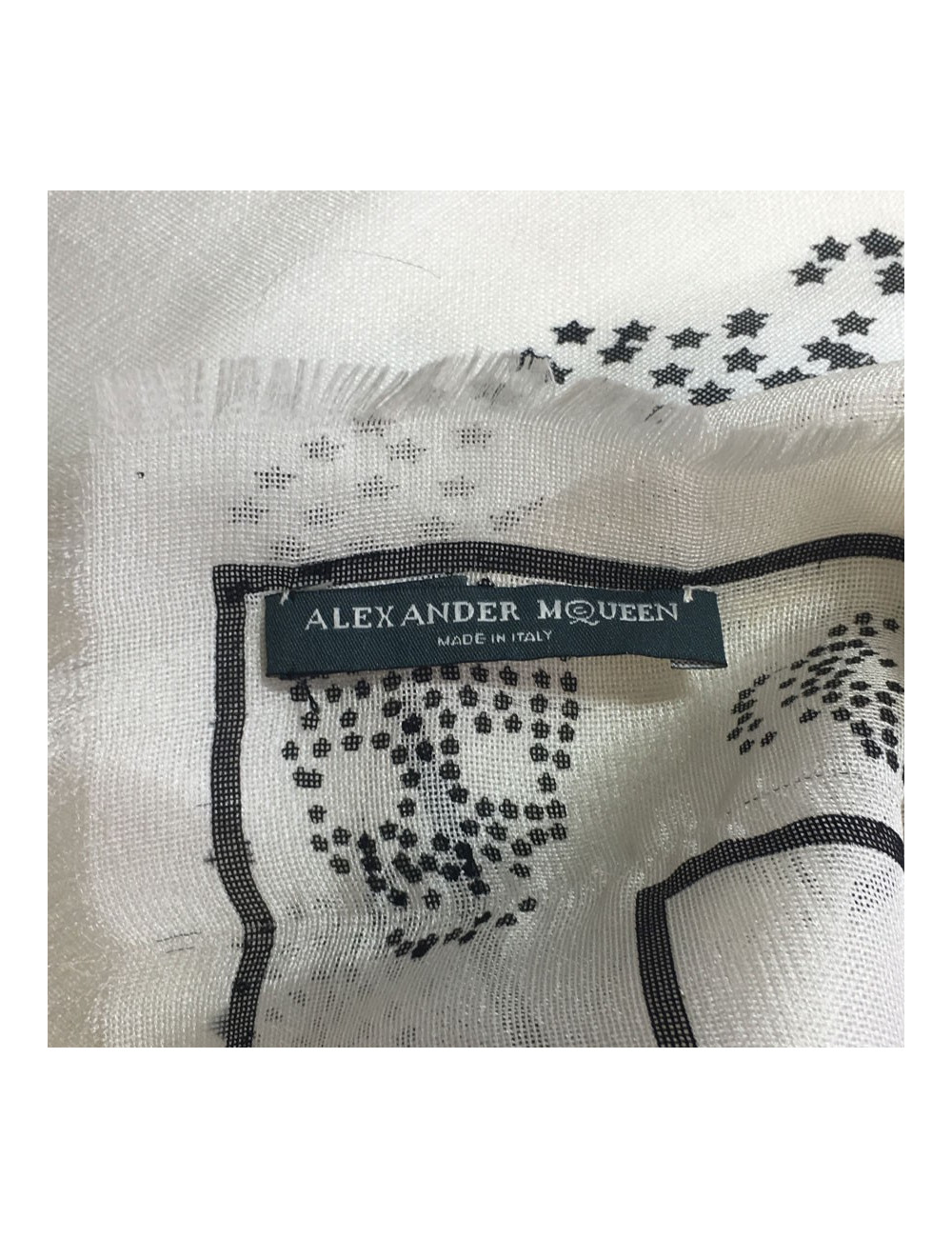 Étole Alexander McQueen en soie ivoire