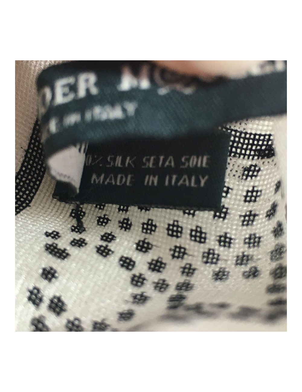 Étole Alexander McQueen en soie ivoire