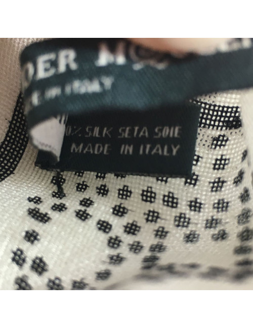 Étole Alexander McQueen en soie ivoire