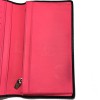 Portefeuille CHANEL Cambon en cuir matlassé noir intérieur rose