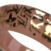Bracelet LOUIS VUITTON rose transparent à inclusions "LV" 