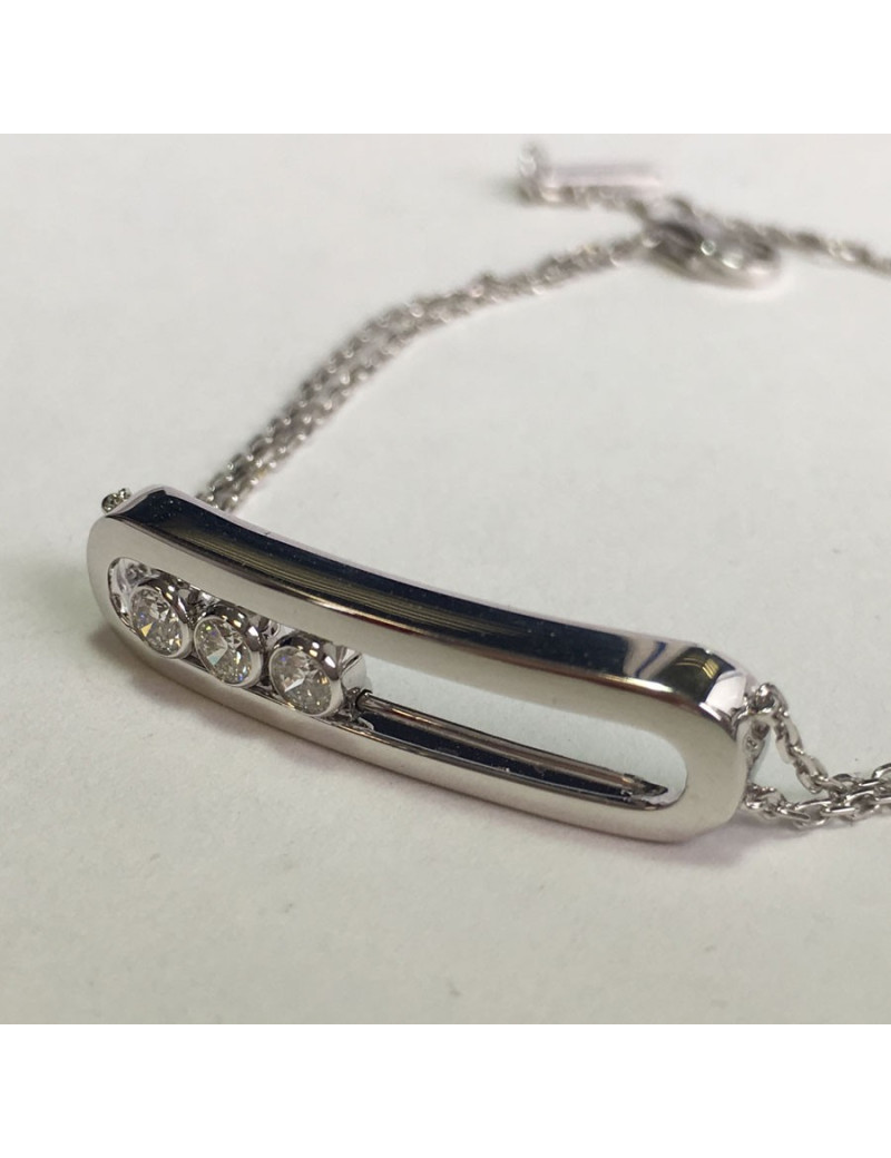 Bracelet 'Move' MESSIKA or blanc 750 et diamants