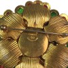 Broche CHANEL couture en métal doré, perle nacrée et de couleur vintage