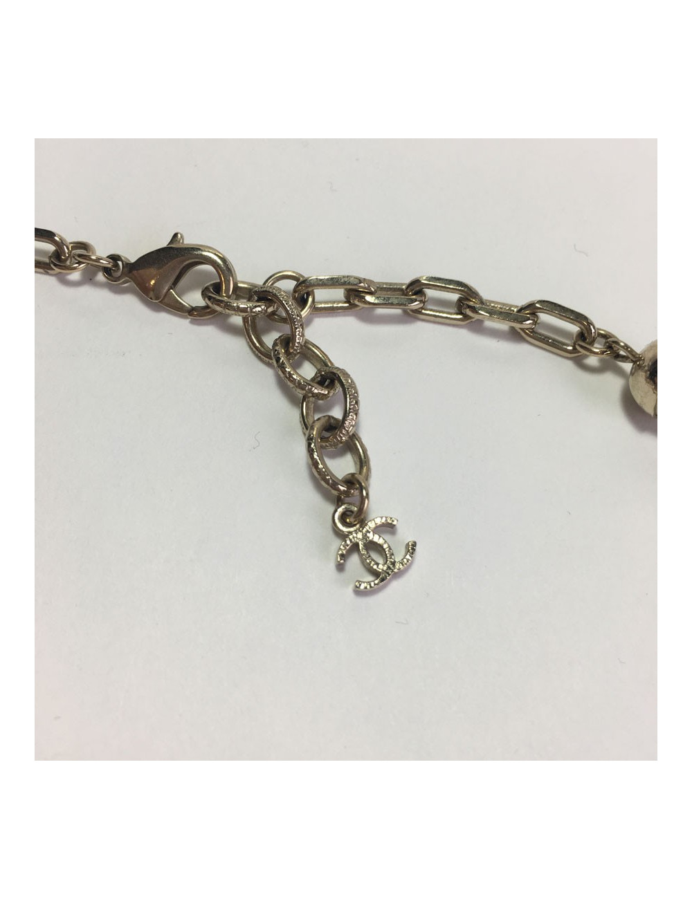 CHANEL chains and Pearly beads necklace