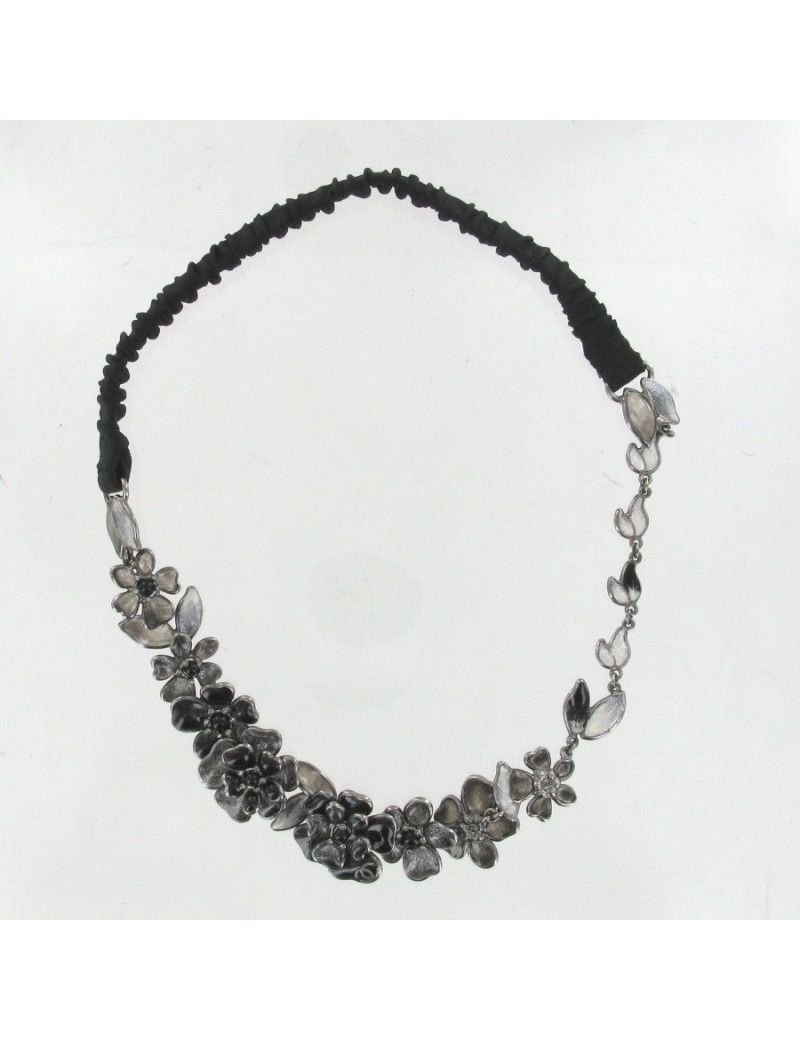 Serre- tête camélias CHANEL en pâte de verre