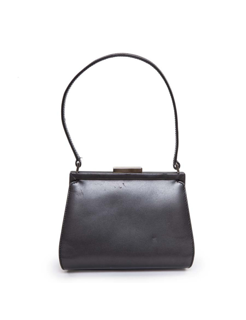 Sac GUCCI en cuir lisse gris anthracite 