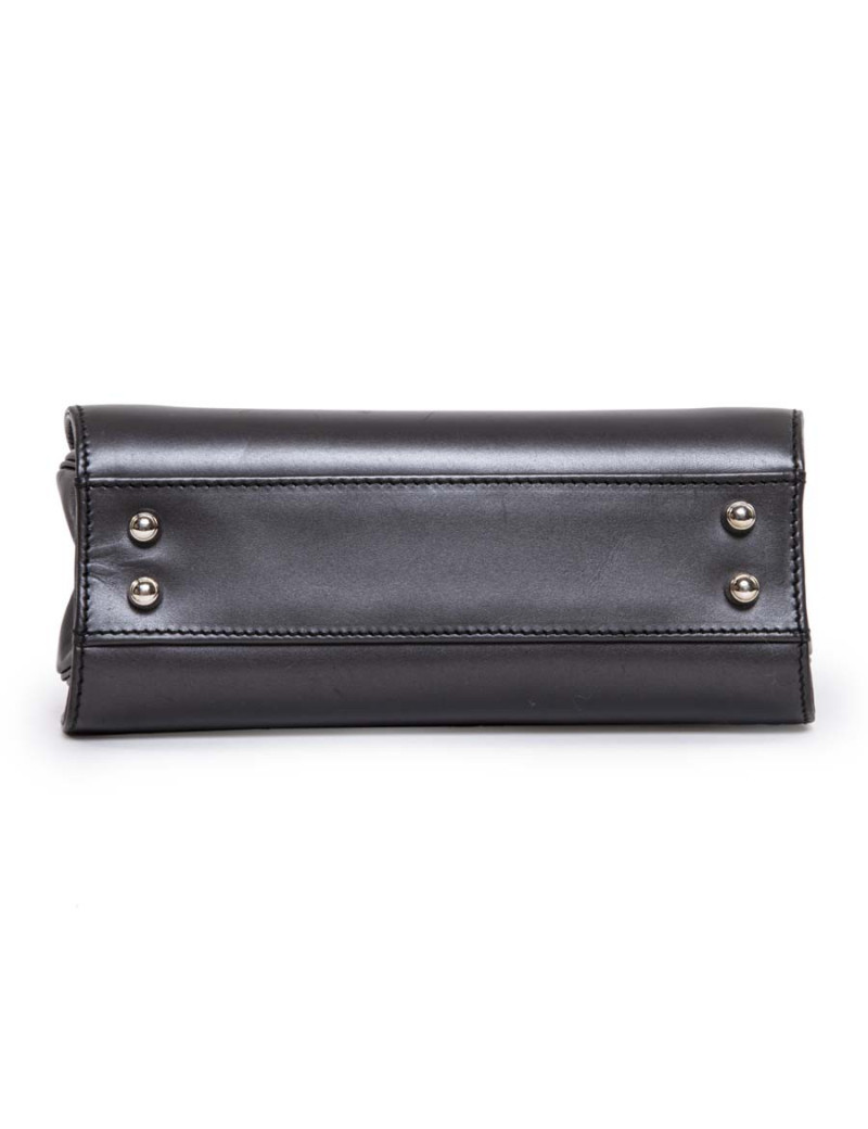 Sac GUCCI en cuir lisse gris anthracite 