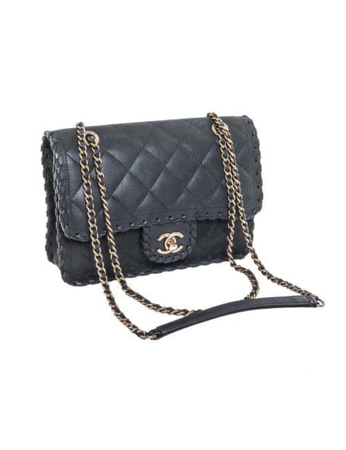 Sac CHANEL cuir matelassé noir