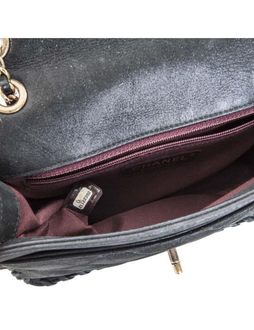 CHANEL dark green quilted leather bag