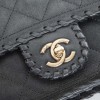 CHANEL dark green quilted leather bag