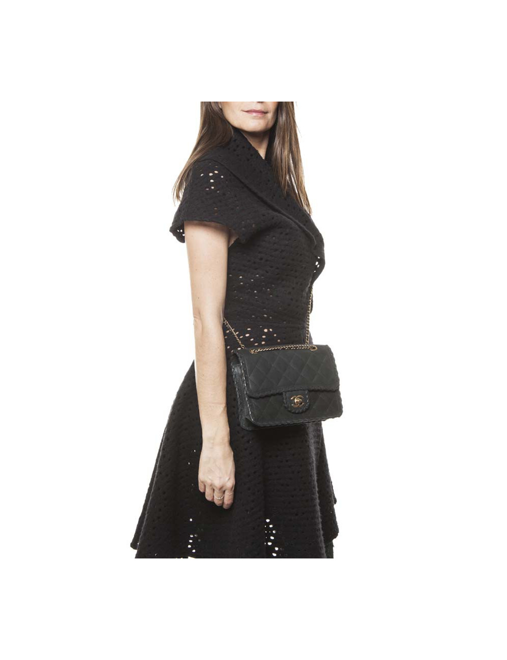 Sac CHANEL cuir matelassé noir