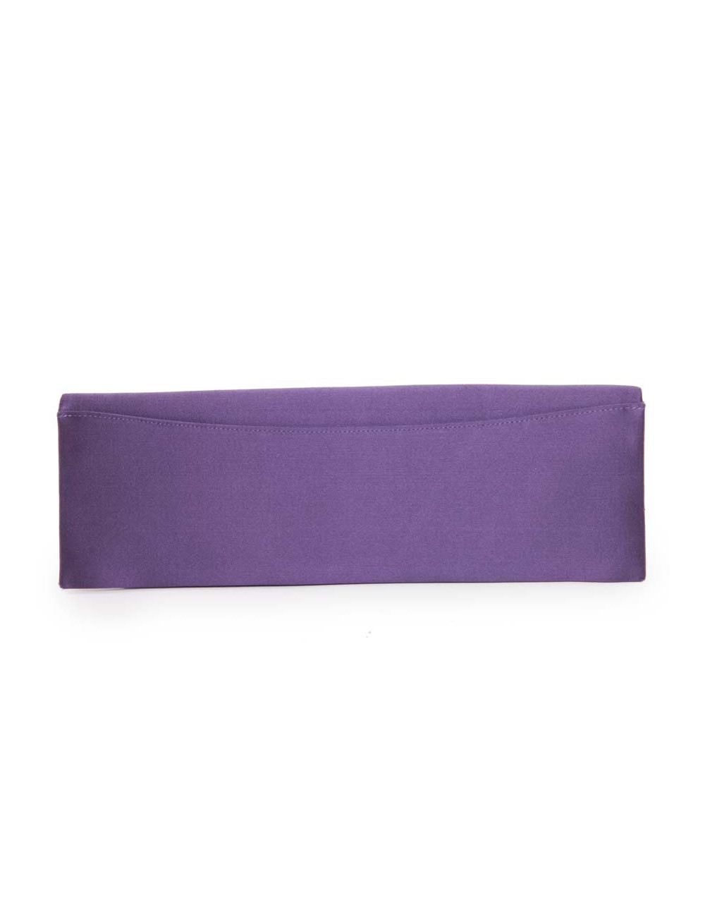 Pochette DANIEL SWAROVSKI satin de soie violette et cristal mech