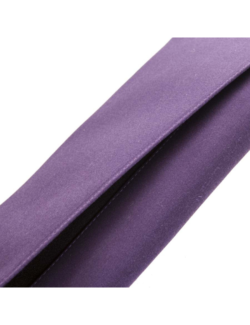 Pochette DANIEL SWAROVSKI satin de soie violette et cristal mech