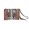 BALMAIN evening clutch in lame gold fabric and embroideries