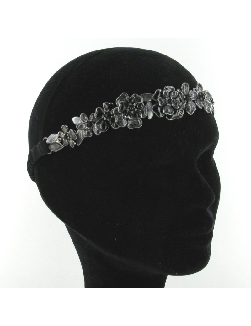 Serre- tête camélias CHANEL en pâte de verre