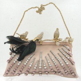 Evening bag collector VALENTINO jewel "Birds on their branch" clasp