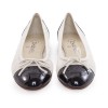  CHANEL ballerinas T 38.5 in Black patent leather and lace
