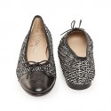 Ballet flats CHANEL T 38.5 two-tone black and white