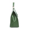 The ten BALENCIAGA green smooth leather bag
