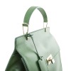 The ten BALENCIAGA green smooth leather bag