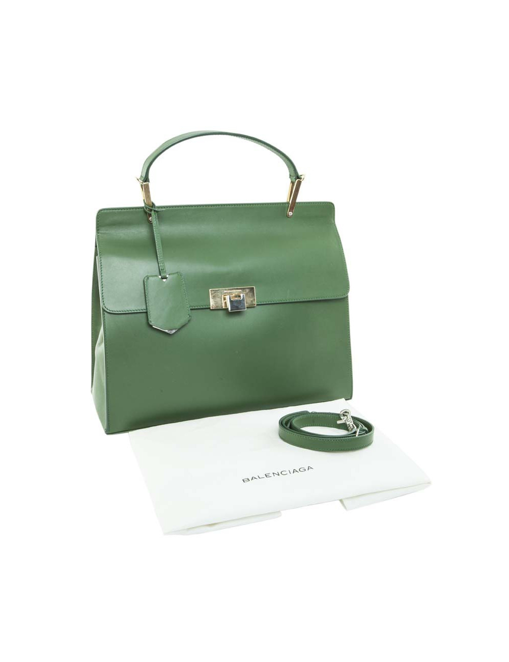 Sac BALENCIAGA cuir lisse vert