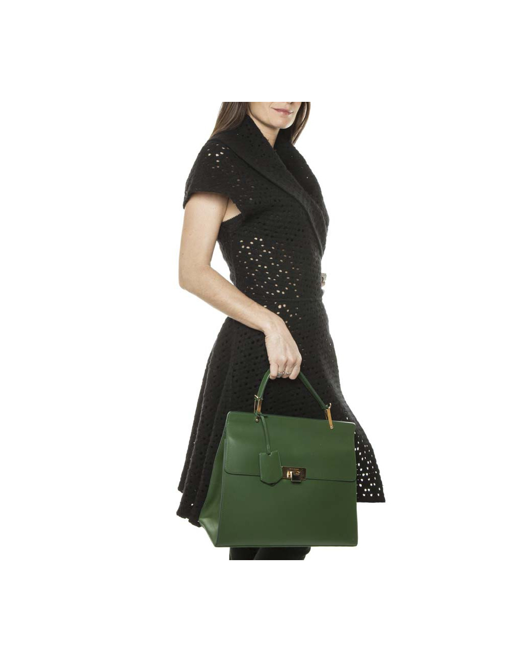 Sac BALENCIAGA cuir lisse vert