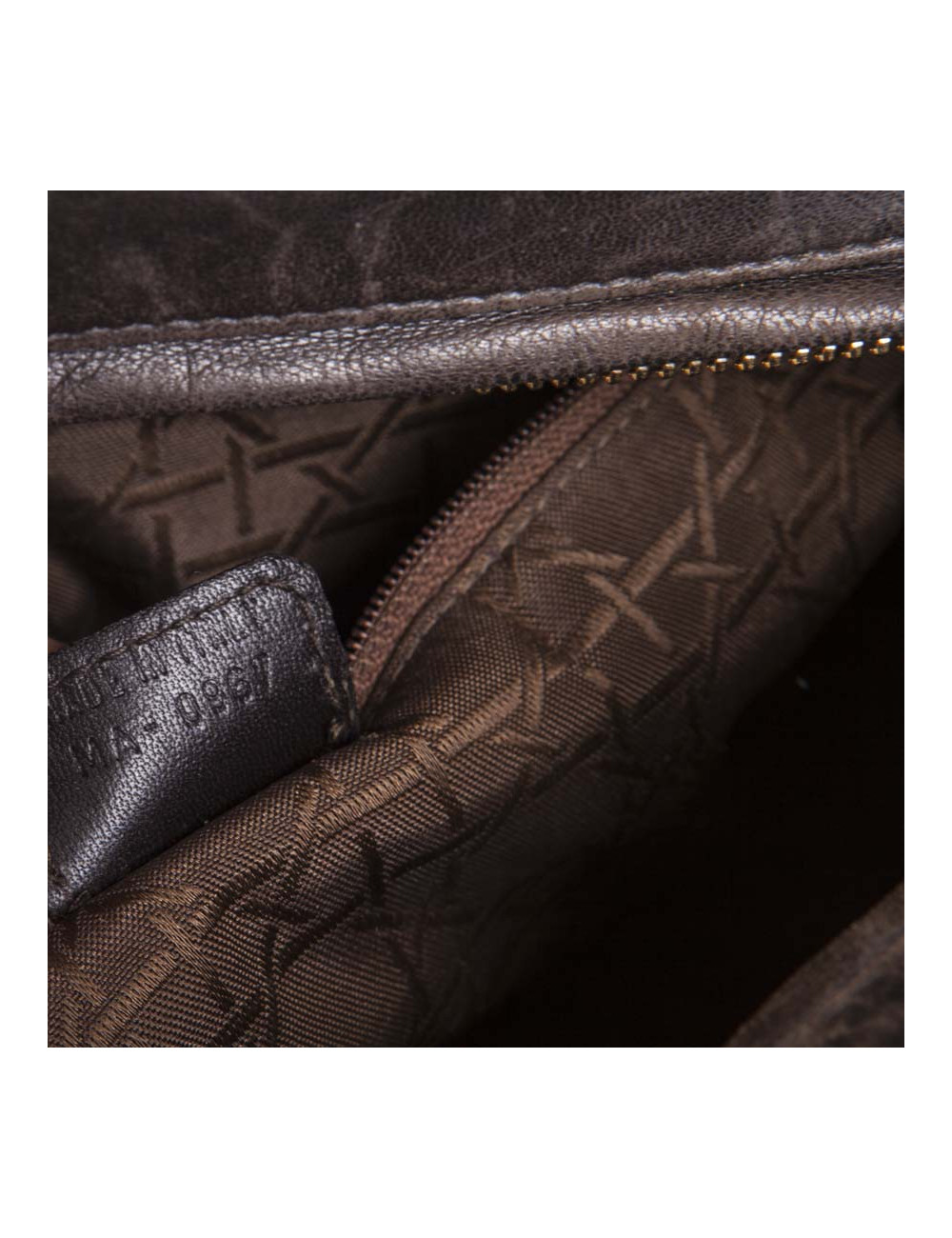 Sac Lady Dior CHRISTIAN DIOR cuir matelassé marron