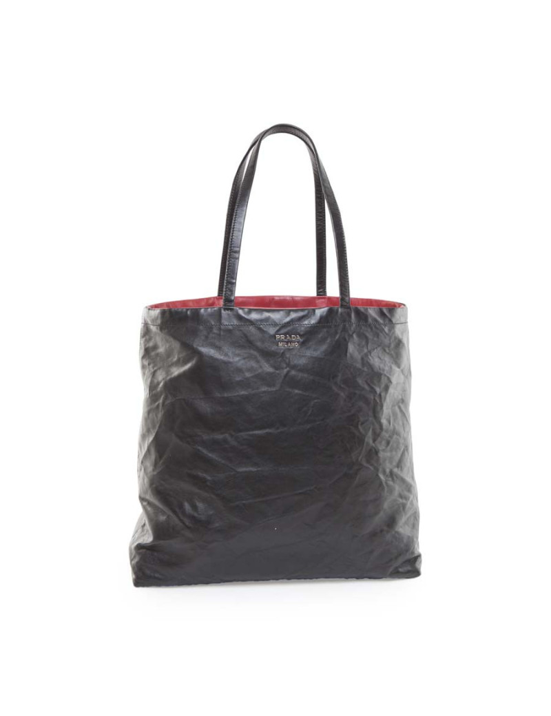 Sac cabas PRADA cuir bicolore