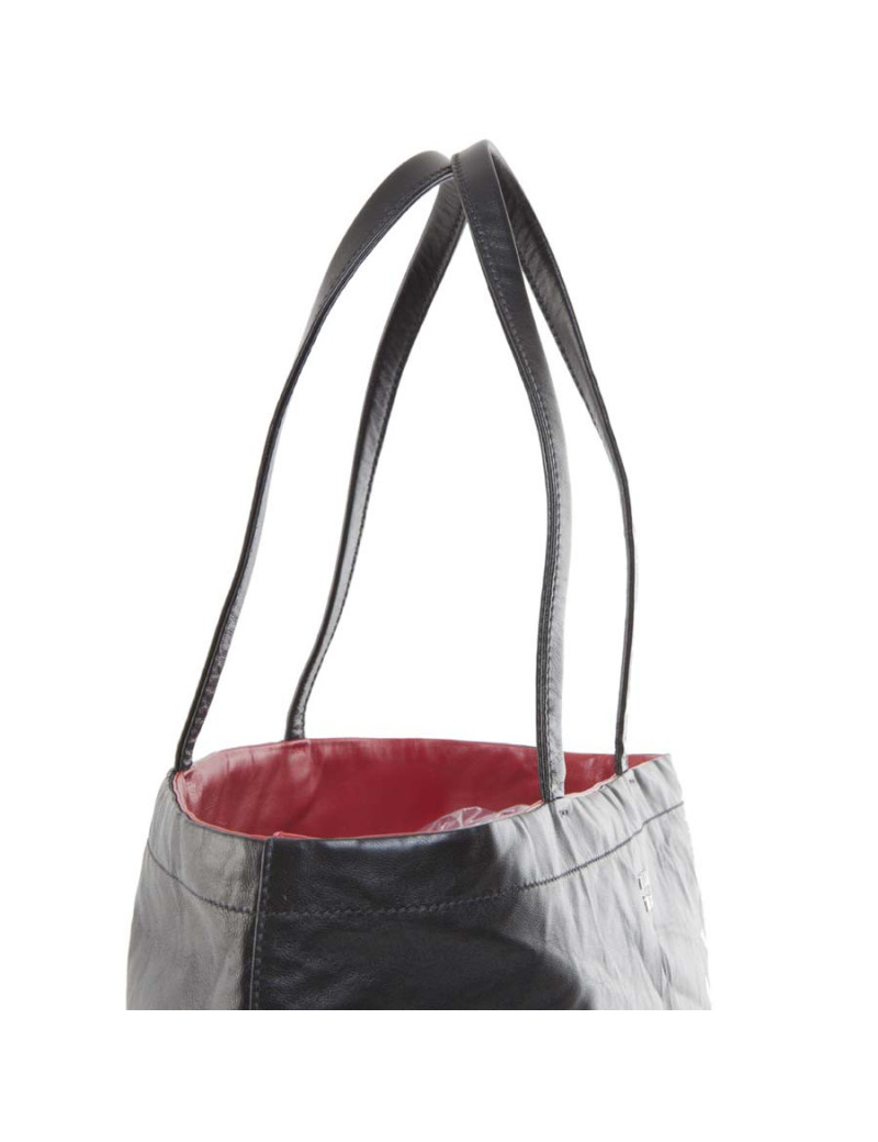 Sac cabas PRADA cuir bicolore