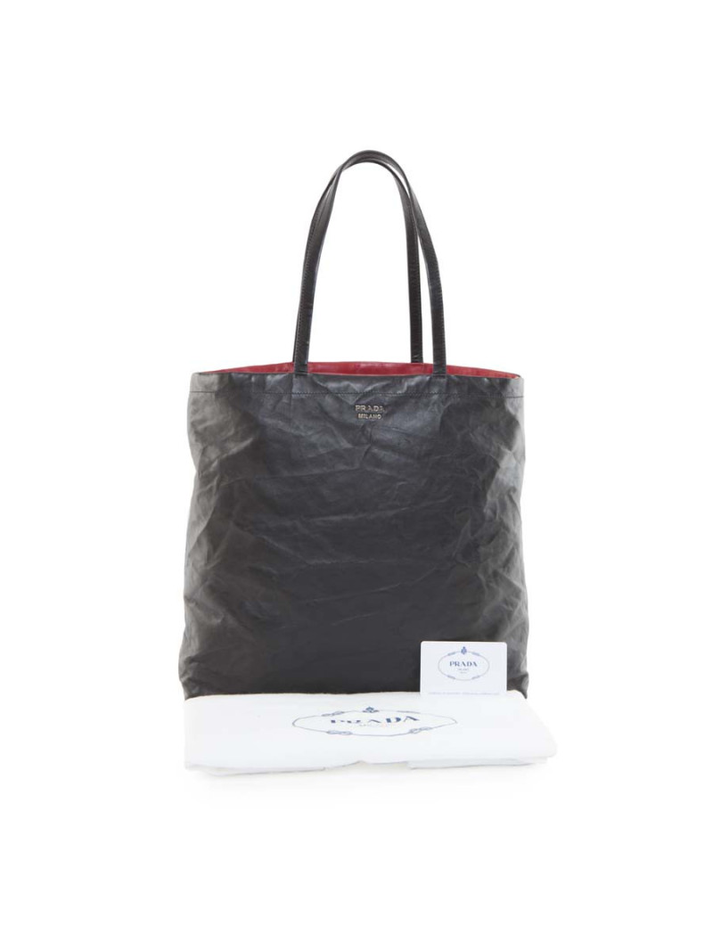 Sac cabas PRADA cuir bicolore