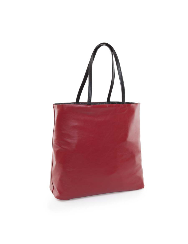Sac cabas PRADA cuir bicolore