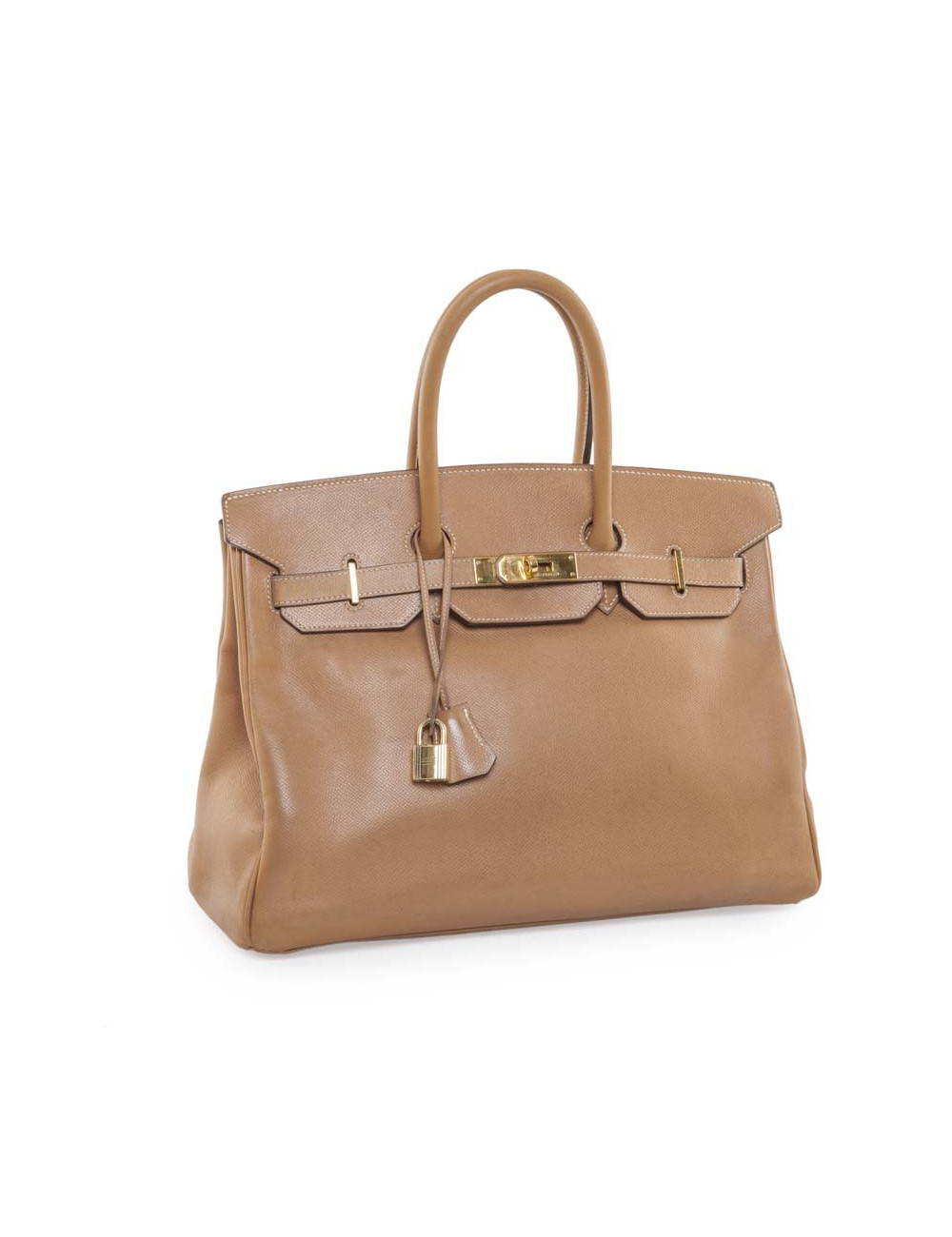 Birkin 35 HERMES leather courchevel gold