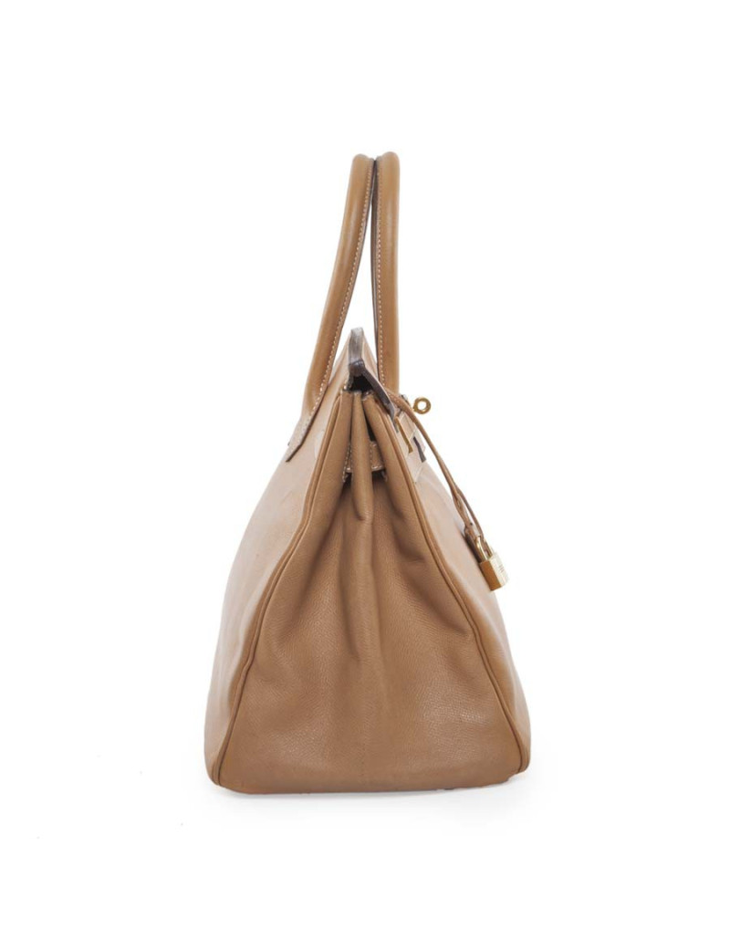 Birkin 35 HERMES leather courchevel gold