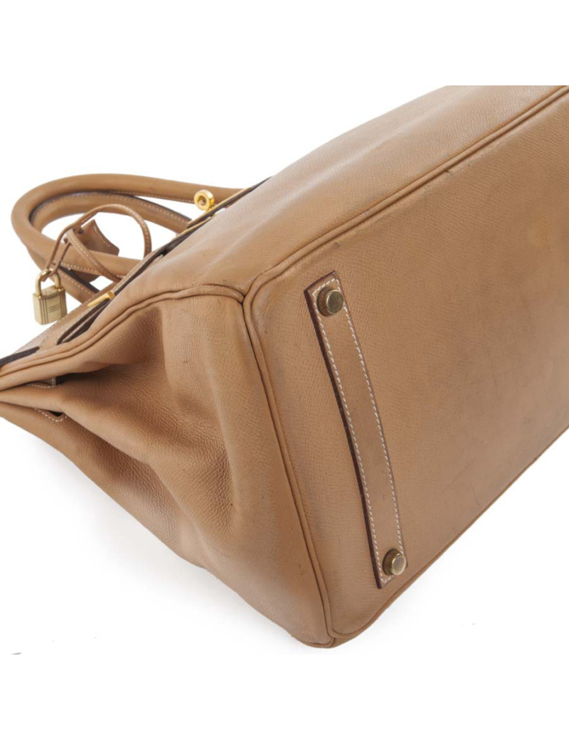 Birkin 35 HERMES leather courchevel gold