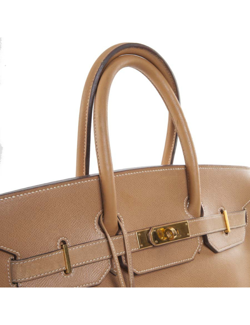 Birkin 35 HERMES cuir courchevel gold 