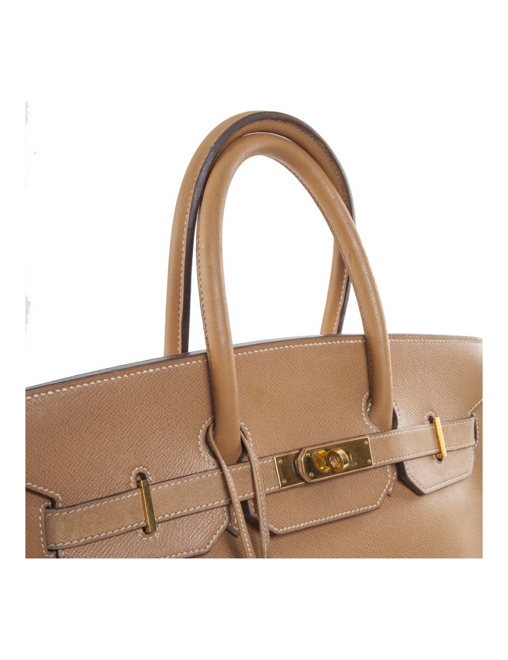 Birkin 35 HERMES leather courchevel gold