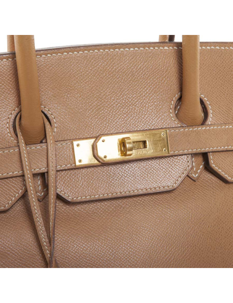 Birkin 35 HERMES cuir courchevel gold 