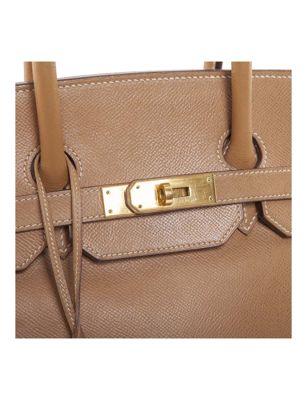 Birkin 35 HERMES leather courchevel gold