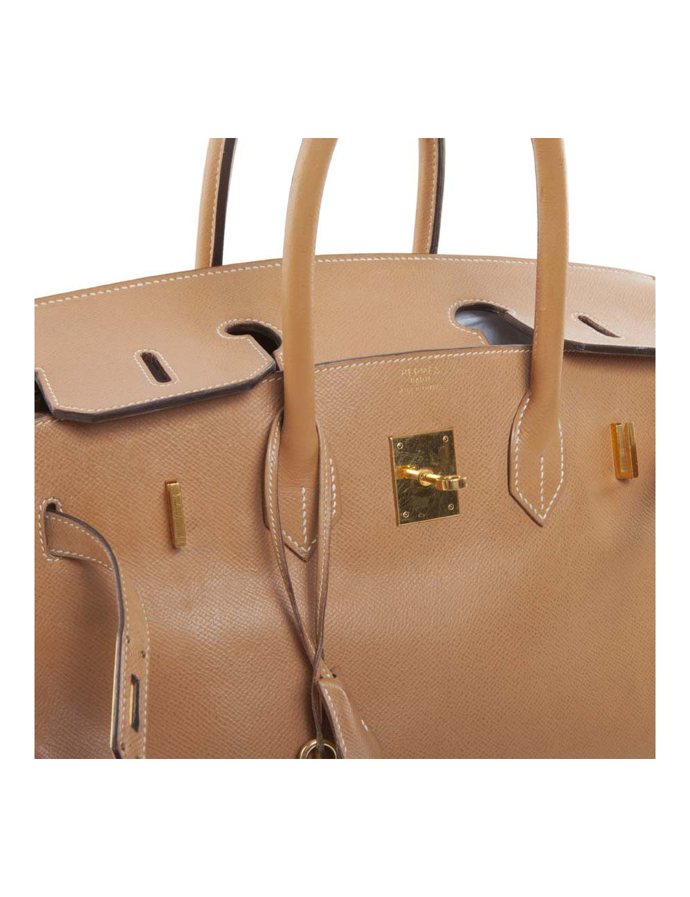 Birkin 35 HERMES leather courchevel gold