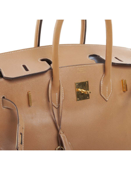 Birkin 35 HERMES leather courchevel gold