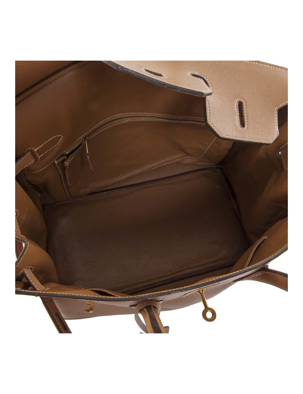 Birkin 35 HERMES leather courchevel gold