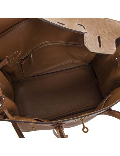 Birkin 35 HERMES cuir courchevel gold 