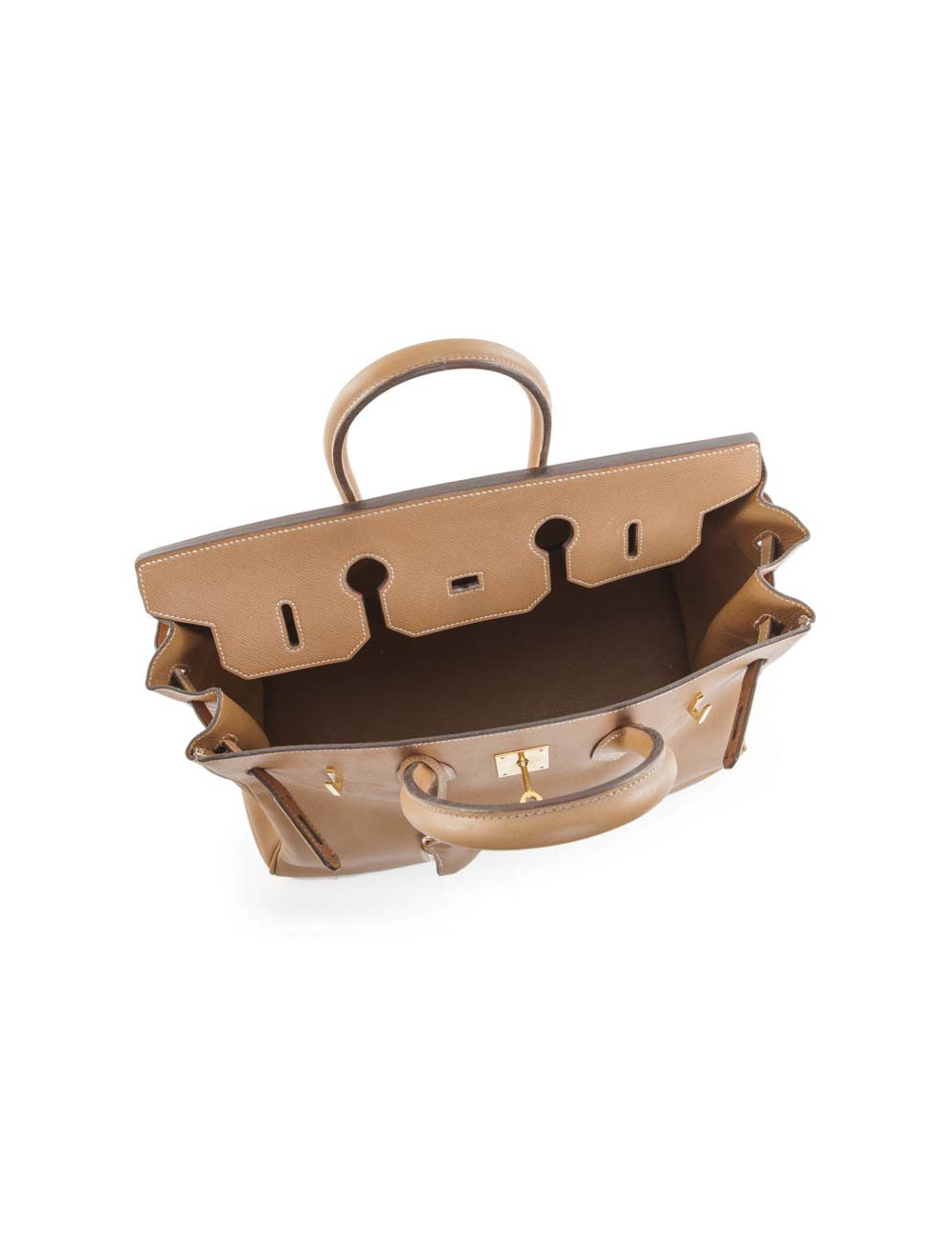 Birkin 35 HERMES leather courchevel gold